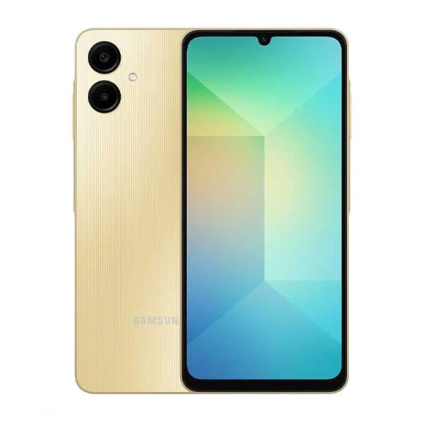 گوشی موبایل سامسونگ Galaxy A06 دو سیم کارت رم 6 گیگ ظرفیت 128 رنگ بنفش طلایی